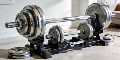 专业级可调节哑铃套装，适合家庭及健身房使用